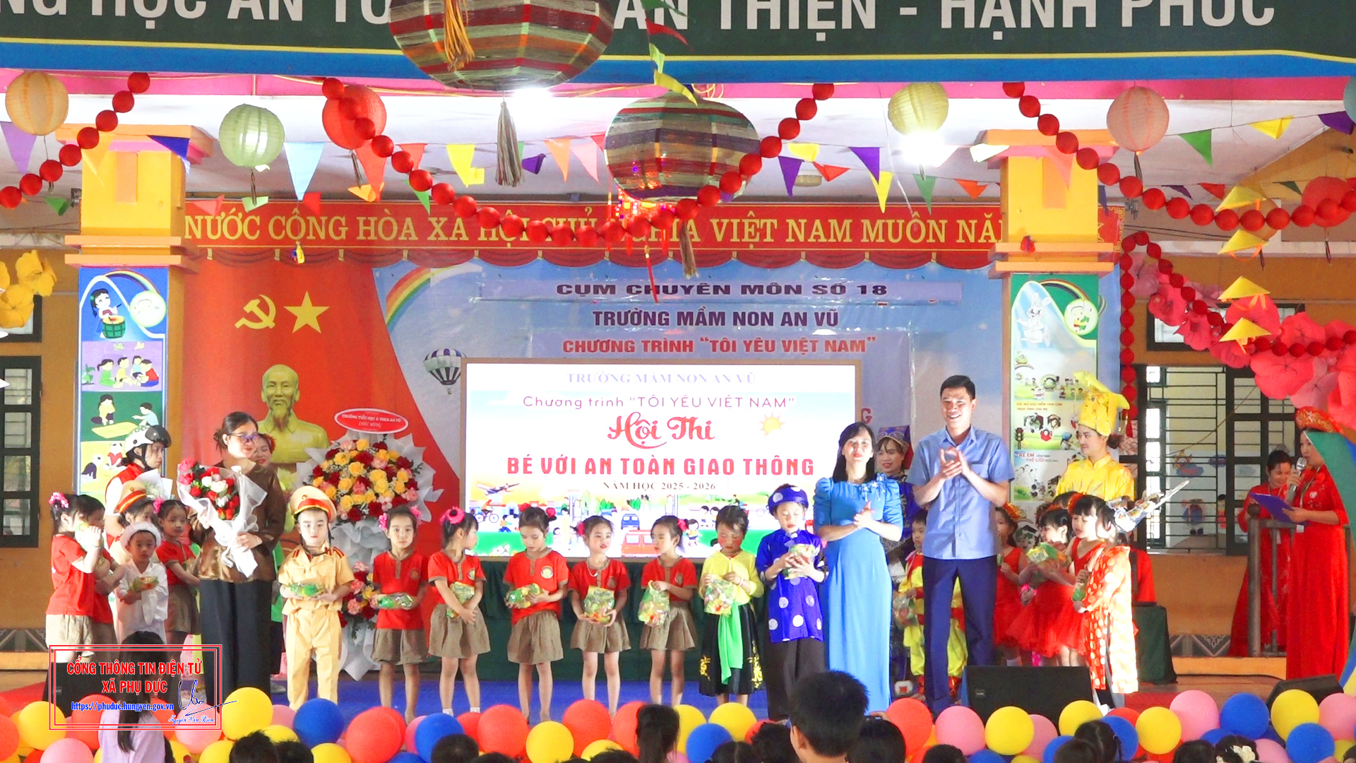 TRƯỜNG MẦM NON AN VŨ TỔ CHỨC HỘI THI "BÉ VỚI AN TOÀN GIAO THÔNG" NĂM HỌC 2025 - 2026.